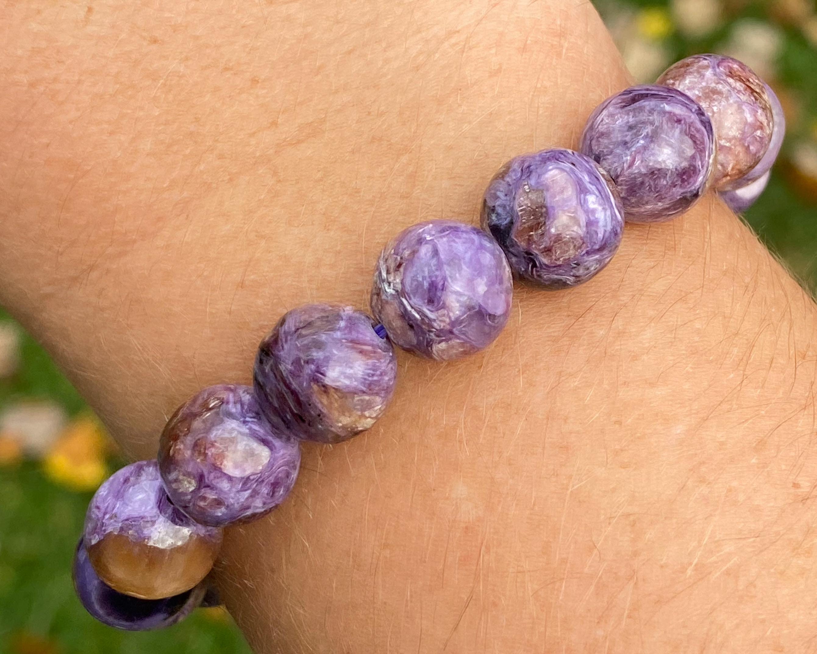 チャロアイトブレスレット Charoite AAA 11mm 優雅な紫