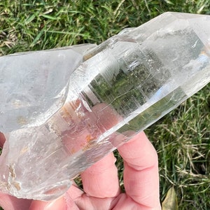 4.5&quot; Lemurian Quartz Crystal Cluster from Brazil, Natural Lemurian Seed Point, Record Keeper, Optical Clear, Healing #14
