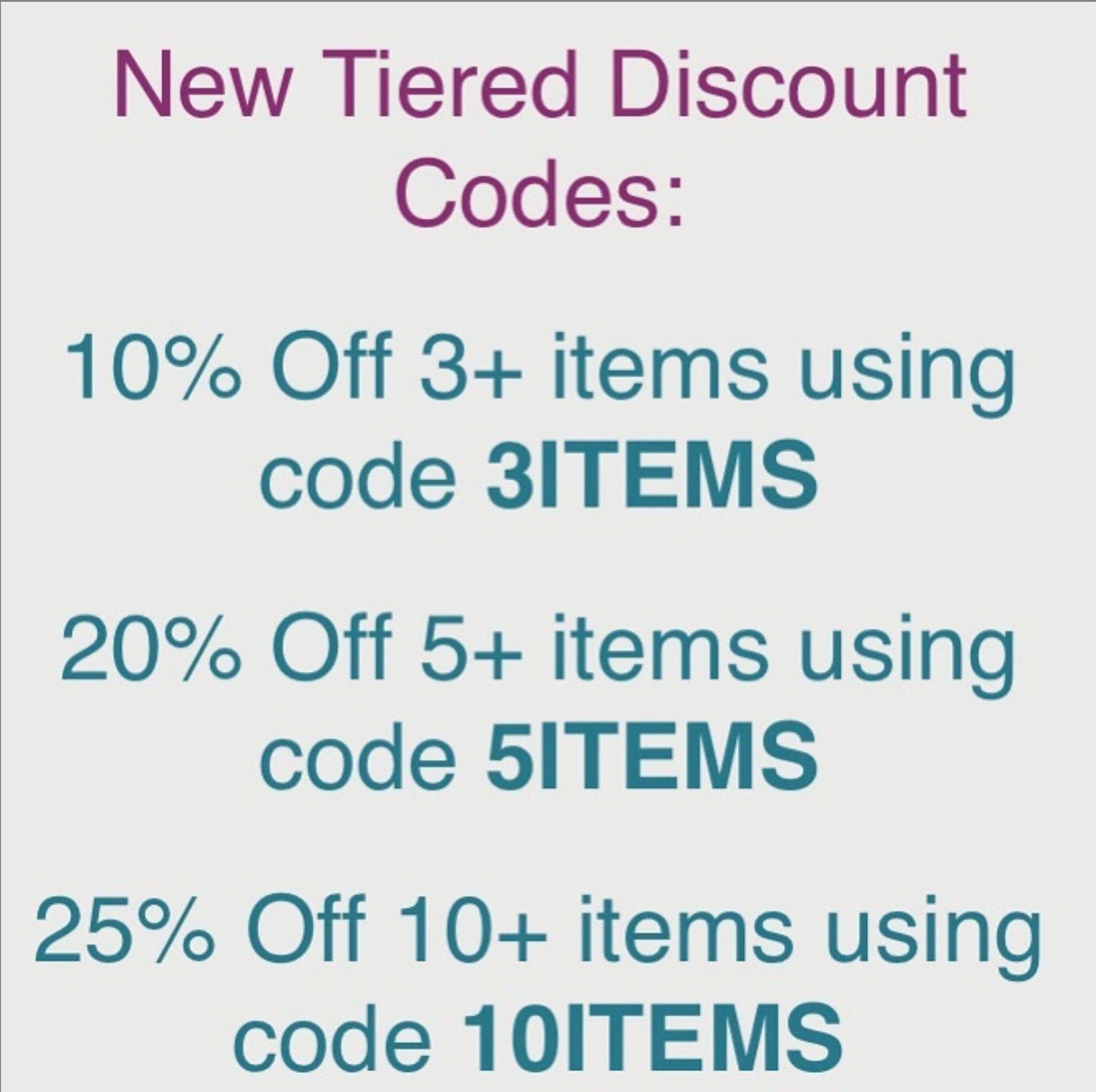 PROMO CODES Etsy