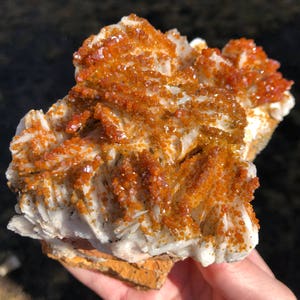 Large Vanadinite on Barite, Vanadinite Cluster, Vanadinite on Baryte, Vanadinite Specimen, Raw Vanadinite Crystal, Home Decor, Gift #2