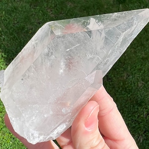 4.6&quot; Lemurian Quartz Crystal, Large Lemurian Seed, Natural Clear Point #13