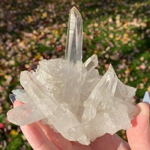 Beautiful Quartz Cluster from Brazil, High Quality, Large Clear Optical Quartz Crystal, Christmas Gift for Her #59