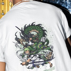 Zoro Anime T Shirt, One Piece Graphic Tee, Unisex Streetwear Cotton Shirt, Japanese Style Anime Top, Otaku Fashion Gift