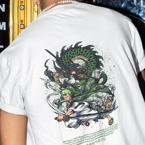 Zoro Anime T Shirt, One Piece Graphic Tee, Unisex Streetwear Cotton Shirt, Japanese Style Anime Top, Otaku Fashion Gift
