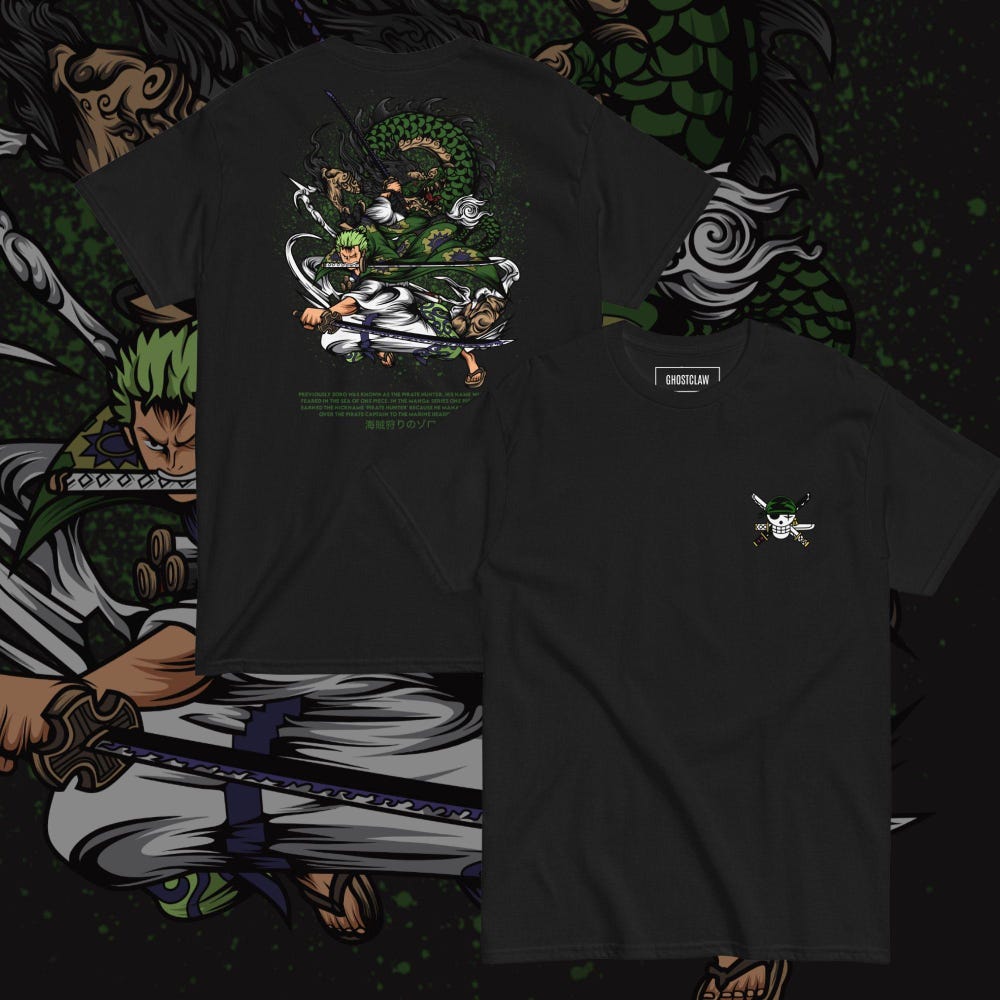 Roronoa Zoro T-Shirt Unisex Cotton Anime Tee Japanese Otaku Streetwear Top Gift For Fans Manga Graphic Shirt, Limited Stock! Theteepulse