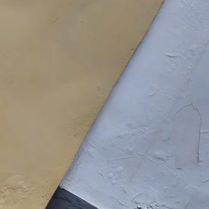 bunter Putz an Hauswand - Kunst, Print, Dekoration, diagonal, diagonale Kunst,