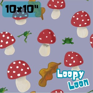 Non esclusivo - Funghi e rane grigio blu