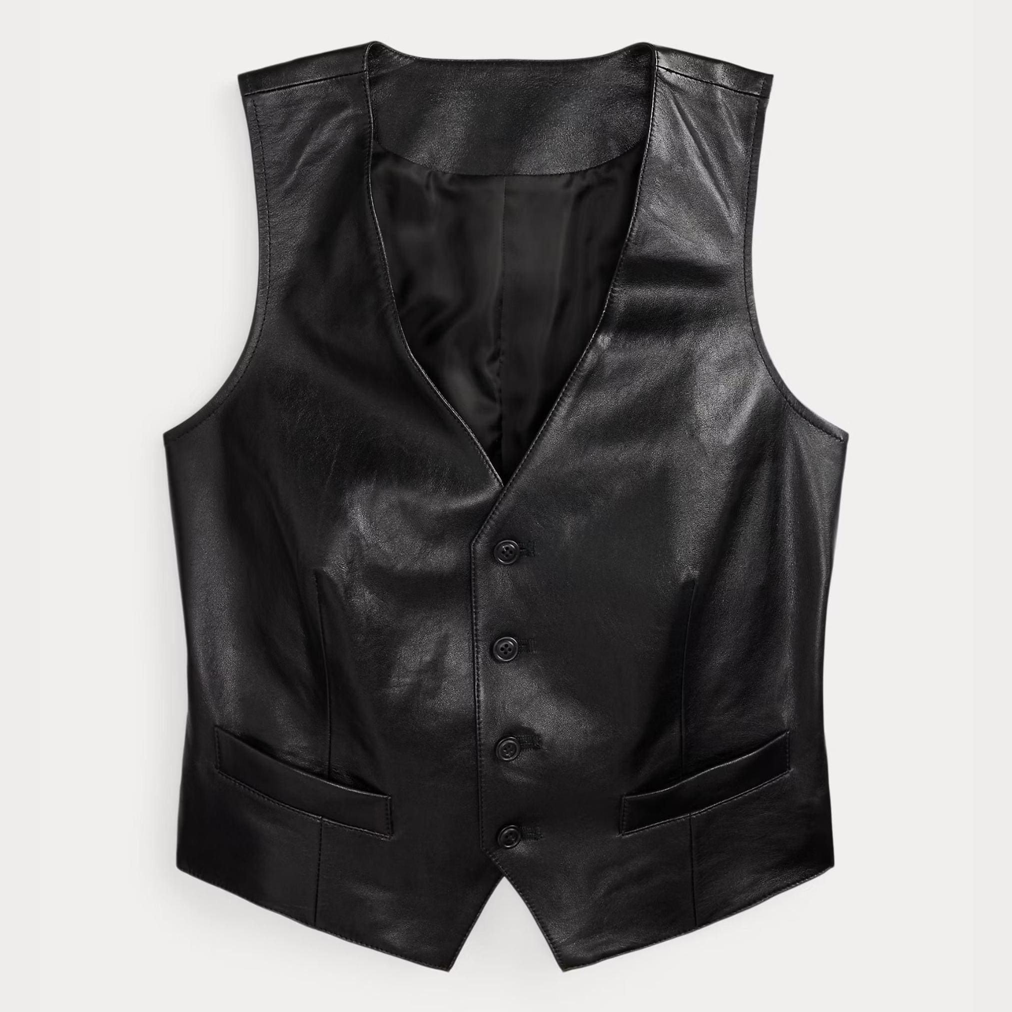 トップス RALPH LAUREN black label / leather vest ralph-lauren-black-label-