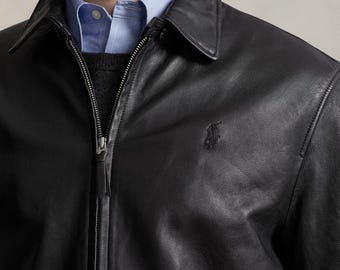 ポロ ラルフローレン ラムスキンレザー モーターサイクルジャケット