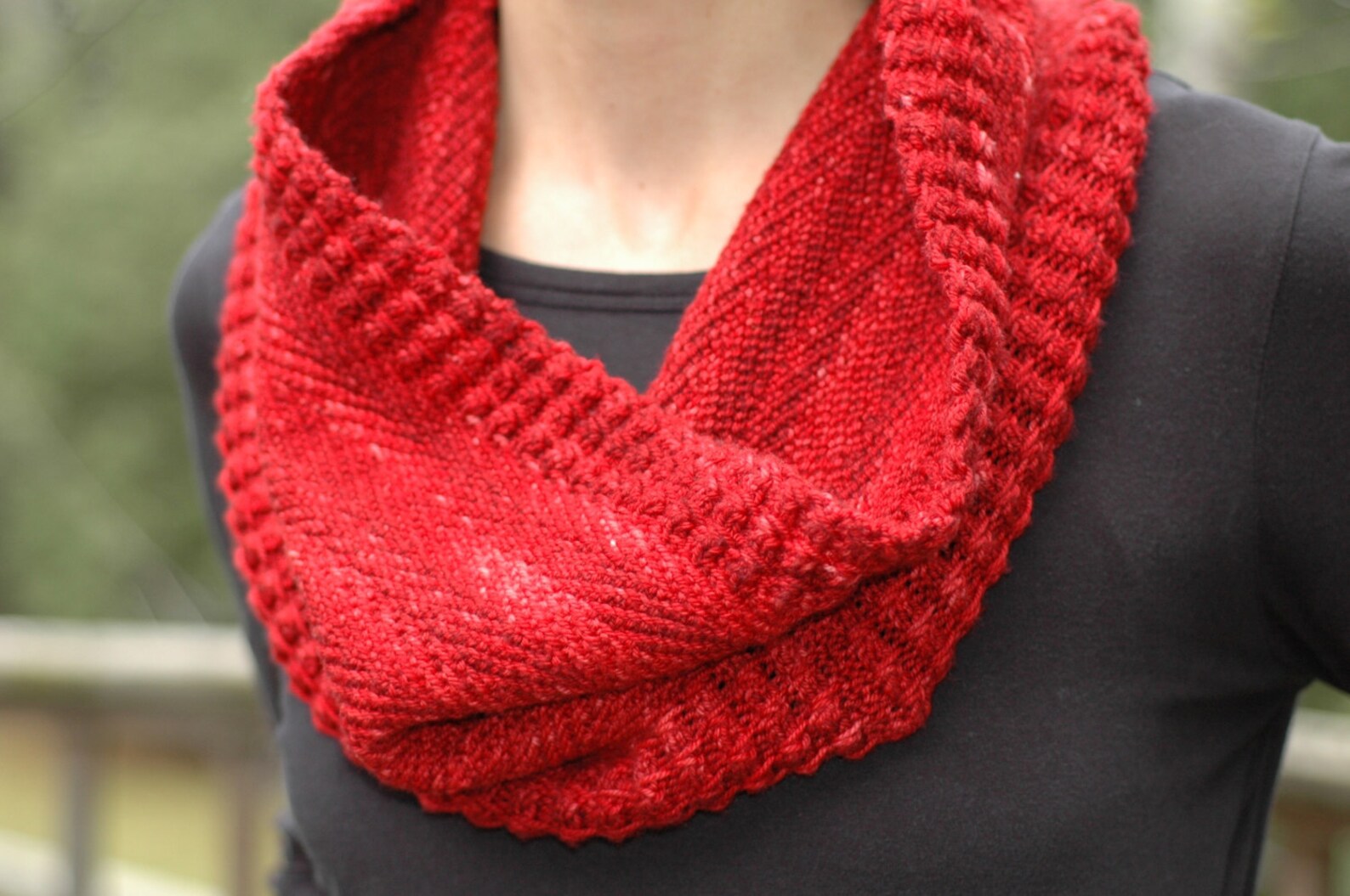 Herringbone Zigzag Cowl, Knitting Pattern, Knit in Round Etsy