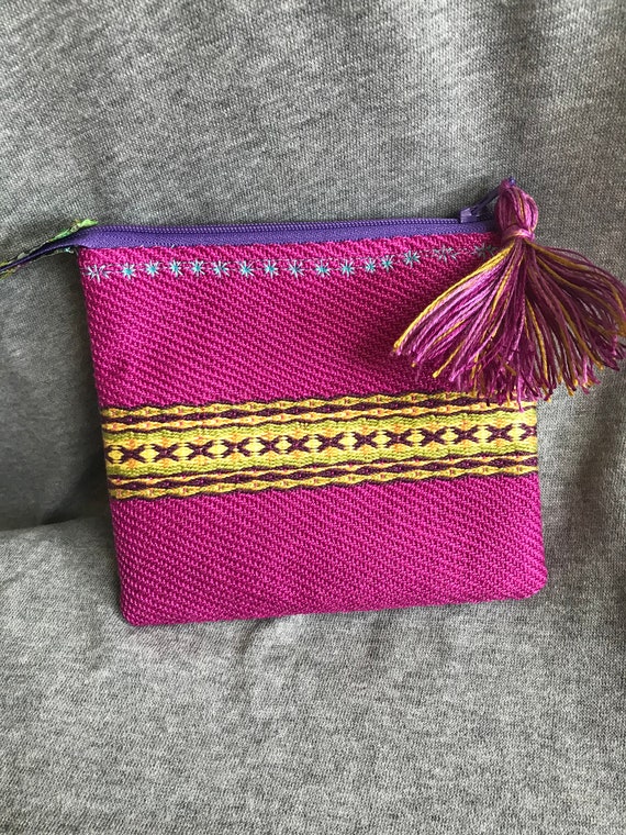 Handwoven Zip Bag with Inkle Band | Etsy