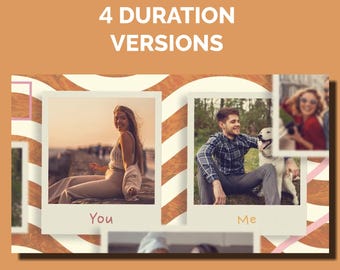 Vídeo de apresentação de slides com fotos personalizadas, lembrança cinematográfica de família feita sob medida (arquivo digital)