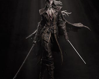 Bloodborne - Lady Maria 3d Printed Statue - unpainted or painted