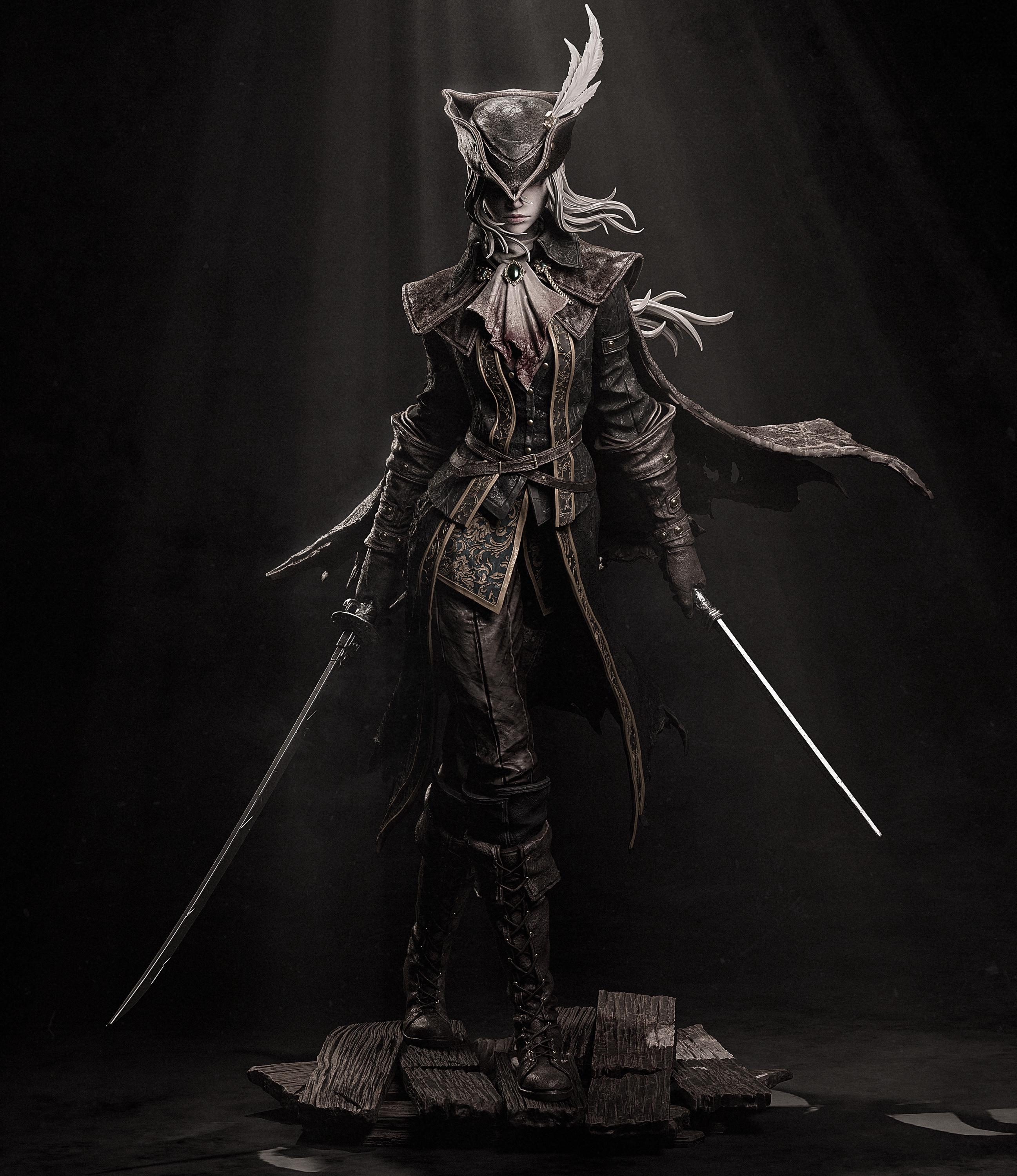 Bloodborne - Lady Maria 3d Printed Statue - Unpainted - Etsy