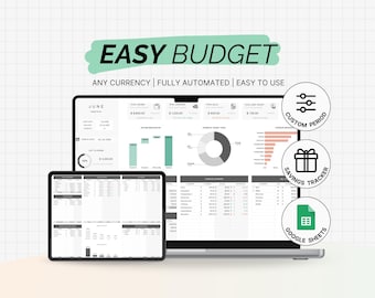 Google Sheets Budget Spreadsheet Monthly Budget Planner Paycheck Budget Tracker Bill Tracker Financial Planner Budgeting Expense Tracker