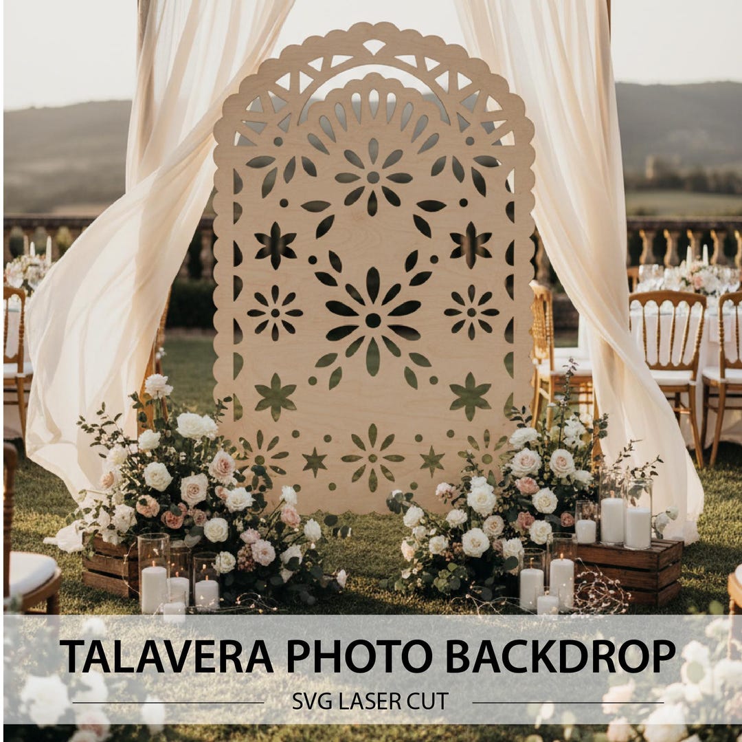 Wedding Backdrop SVG | Arch Panel Laser Cut File | Talavera Arch ...