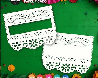 Wedding Papel Picado SVG, Mexican Wedding Banner, Editable Name Template, Laser Cut File, Cricut Glowforge SVG Decor
