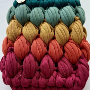 Handmade Crochet Crossbody Bag: Chunky Knit Gradient Purse