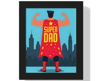 Superhero Dad Art Print, Father's Day Gift (Digital Download)
