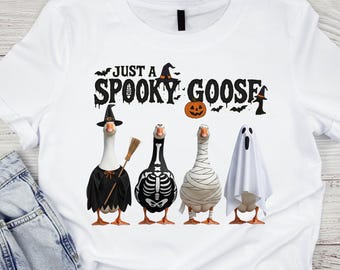 Spooky Goose Halloween PNG | Funny Printable Animal Clipart (Digital Download)