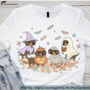 Halloween Dachshund PNG: Spooky Dog Clipart (Digital Download)
