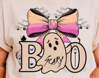 Boo Ghost PNG – Pastel Gothic Halloween Clipart (Digital Download)