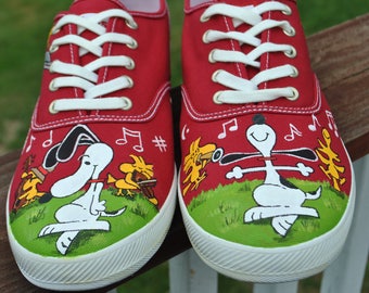 New Custom Hand Painted Dancing snoopy for Rock N Roll Dancer  * note shoes are included - sold