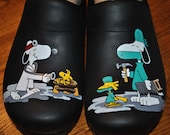 New Hand painted Snoopy Orthopedic Surgeon clogs size 44 mens - sorry sold