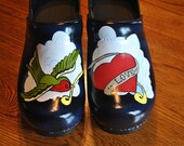 New Retro design of bird and Love Heart with roses on the heels sorry sold
