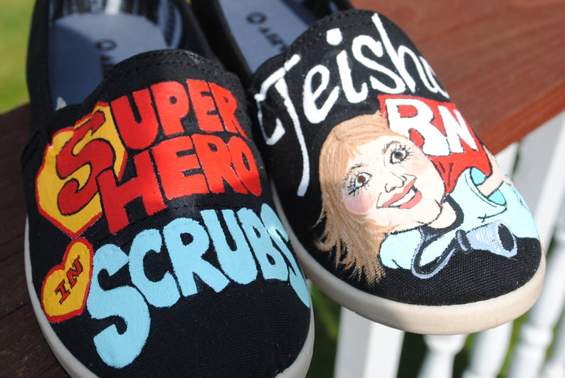 Super Hero in Scrubs...RN....size 5 sorry sold Nursing shoes for you ladies...