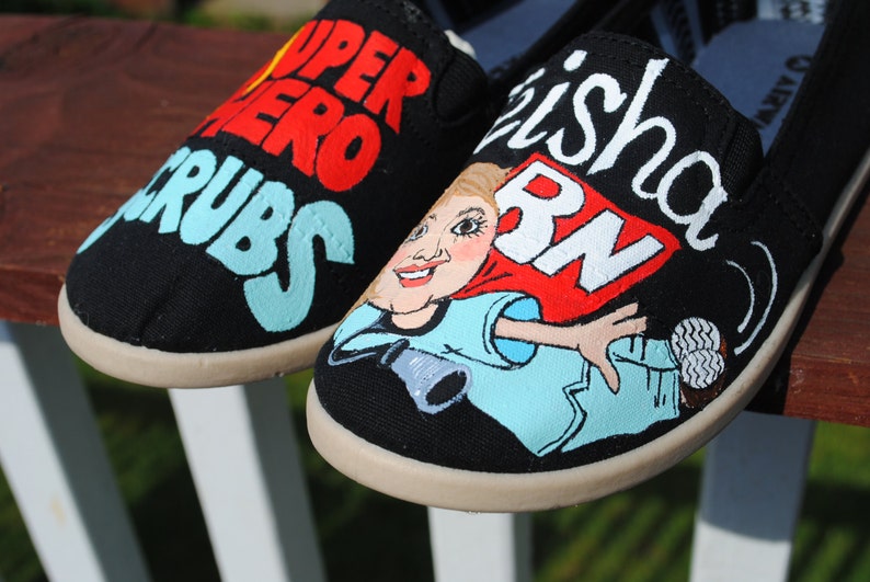 Super Hero in Scrubs...RN....size 5 sorry sold Nursing shoes for you ladies...