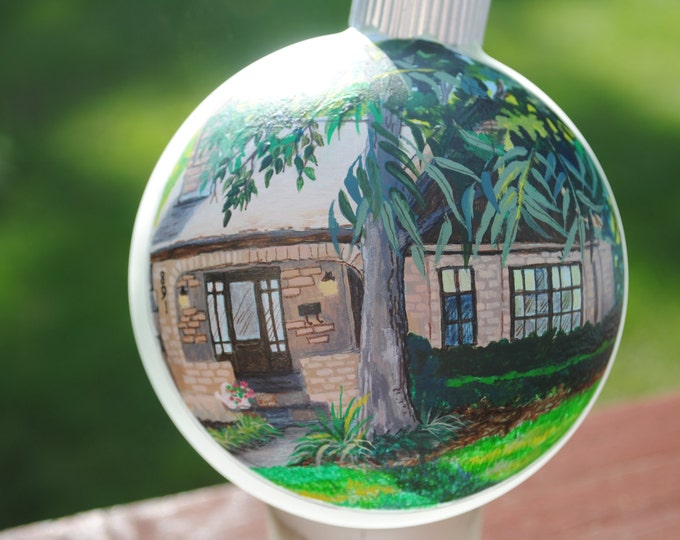 Custom Hand Painted Home ornament for a unique one of a kind House warming or special occasion gift -sold