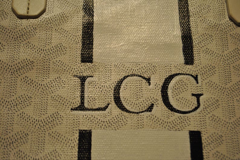 Custom Hand Painted Goyard Bag provided by customer with Etsy