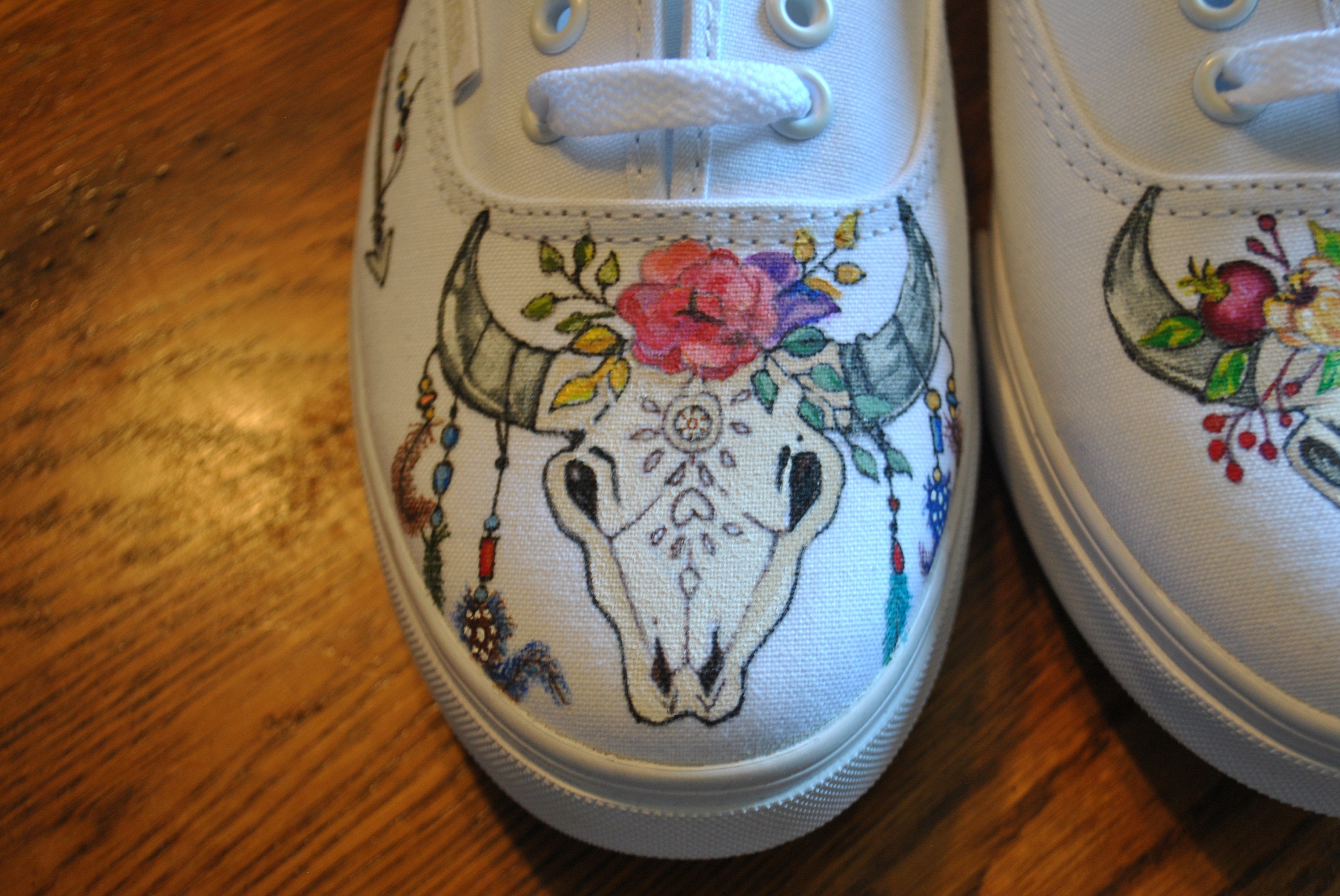 painted vans flowers