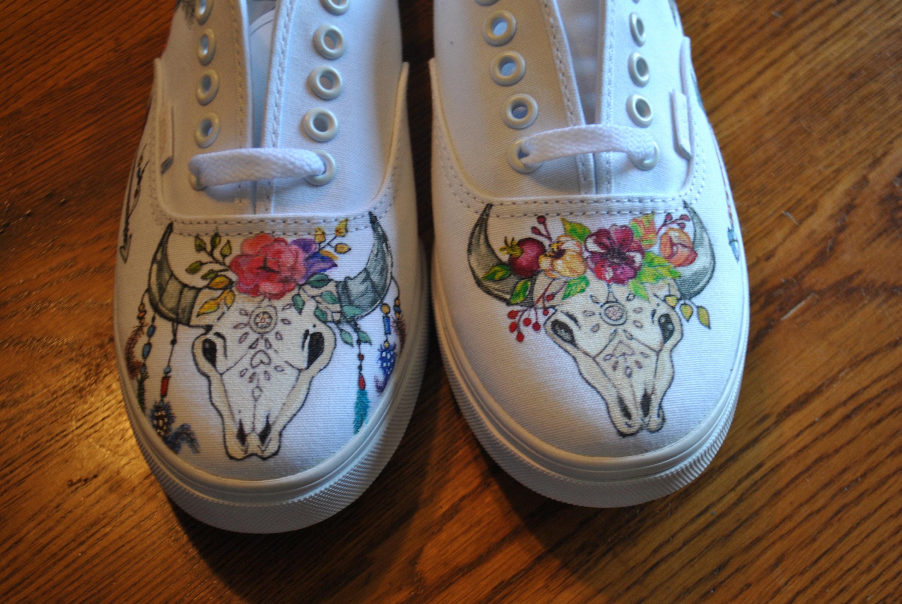 painted vans flowers