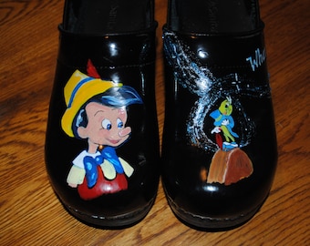 New Nurses shoes supplied by the customer With Pinocchio and Jiminy cricket  - not for sale SOLD