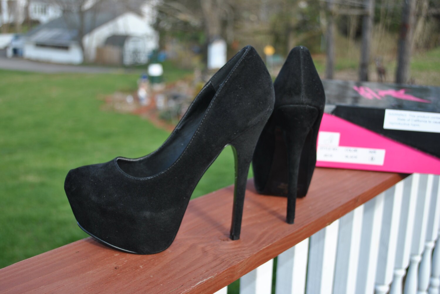 Size 8 Black Velvet High Heels Await A Custom Project For Sale Etsy