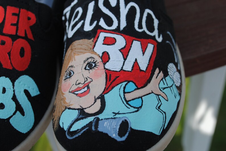 Super Hero in Scrubs...RN....size 5 sorry sold Nursing shoes for you ladies...