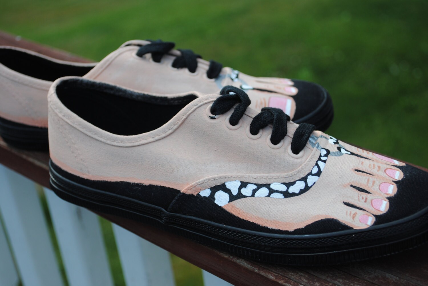 For sale Size 6 Bare feet shoes with french manicure for sale