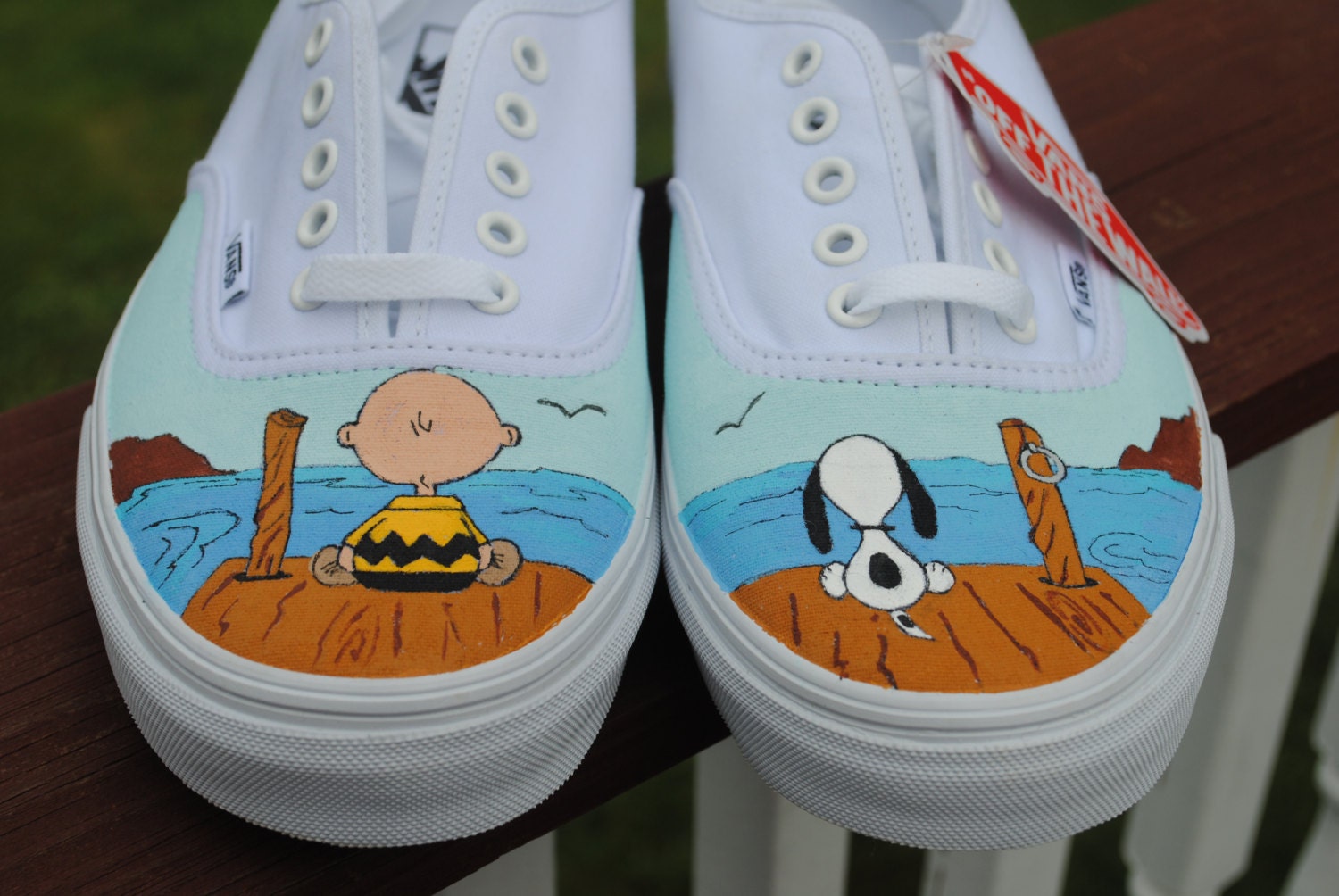 New Design Custom Hand Painted Mens Vans shoe Charlie