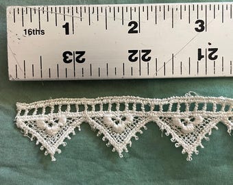 White 1" Cotton Edging Lace