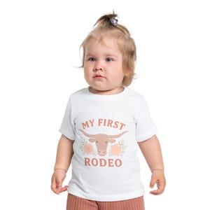 My First Rodeo Baby T-Shirt, Toddler Rodeo Shirt, First Birthday, Western Theme Tee, Cute Baby Outfit