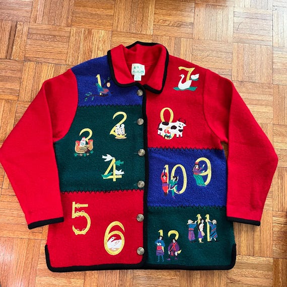 Vintage Quacker Factory 12 Days of Christmas Wool… - image 1