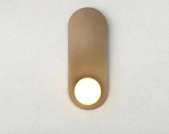 Oplaadbare LED-wandlamp, ovale draadloze wandlamp, minimalistische wandverlichting