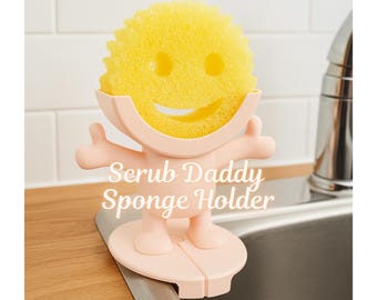 3D STL-filer för Scrub Daddy svamphållare, kompatibel med Scrub Mommy, avrinningssvamphållare för diskho, kökstillbehör