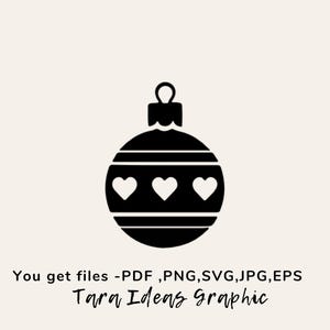 Christmas balls SVG, PDF ,Png, Eps,Jpg .Heart  Christmas balls cut files. Christmas toys cut files. Christmas balls clipart
