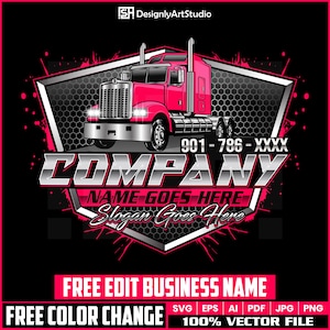 Towing Logo Design, Tow Logo, Towing Car Logo, Tow Truck 18 Wheeler Logo, Semi Truck Logo, Custom Truck Logo, Towing Svg, Trucking Logo