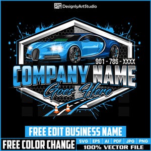 Car Logo Design, Sport Car, Car Vector Logo, Custom Logo, Car Detailing Logo, Personalized Logo, Transport Logo, Vehicle Logo, Premade Logo