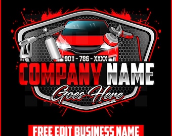 Auto Detailing Business Logo Design, Car Wash Logo, Automotive Logo, Auto Detailing Logo Svg, Mobile Detailing Logo, Pressure Washing Logo