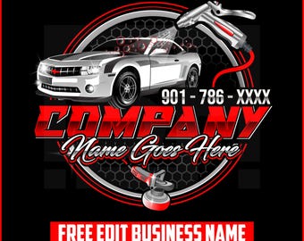 Auto Detailing Business Logo Design, Car Wash Logo, Automotive Logo, Auto Detailing Logo Svg, Mobile Detailing Logo, Pressure Washing Logo